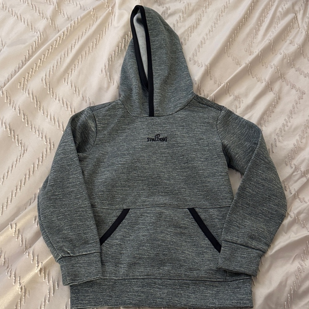 Spalding Charcoal Hoodie with Black Accents